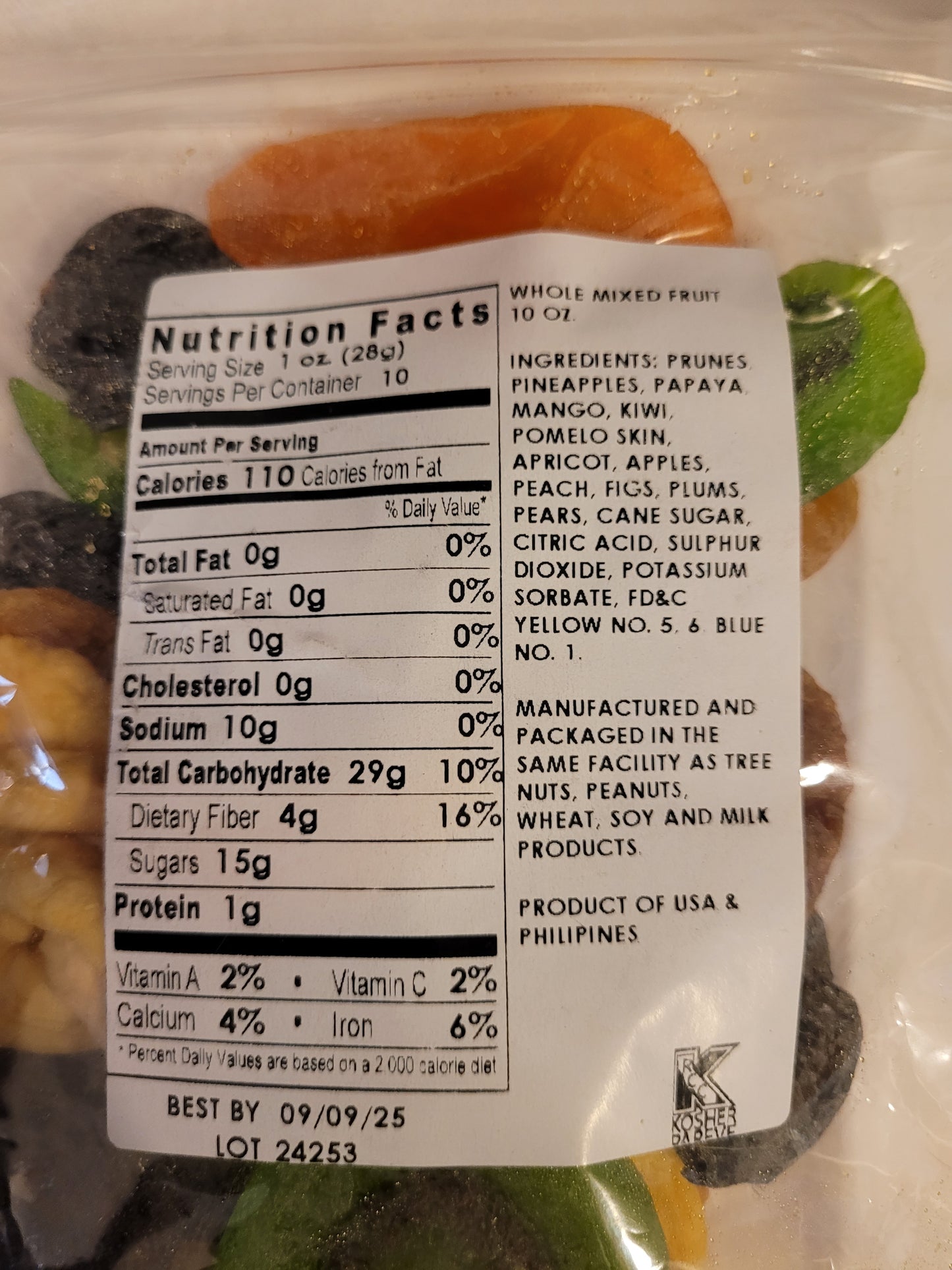 Whole Mixed Dried Fruit