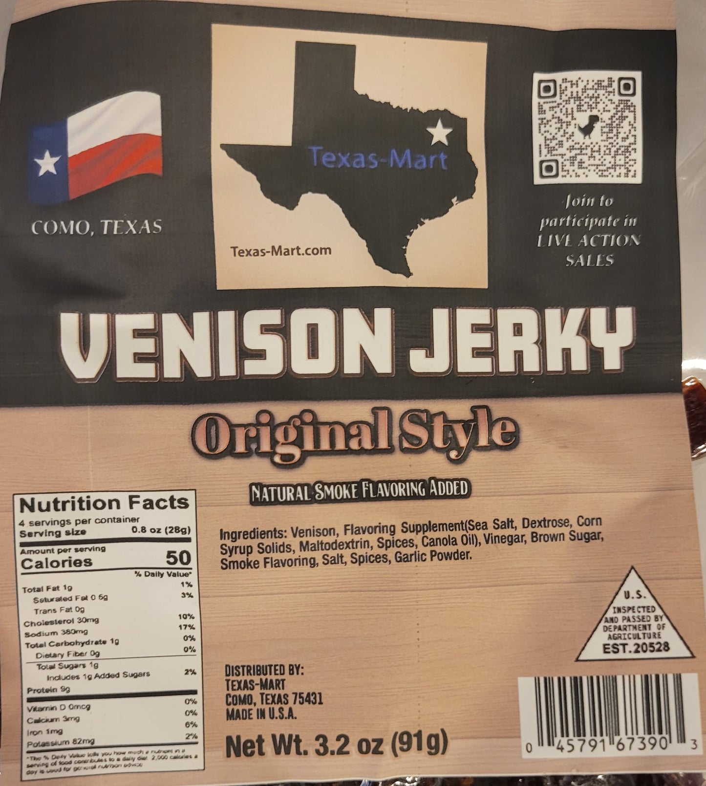 Venison Jerky, Original Style