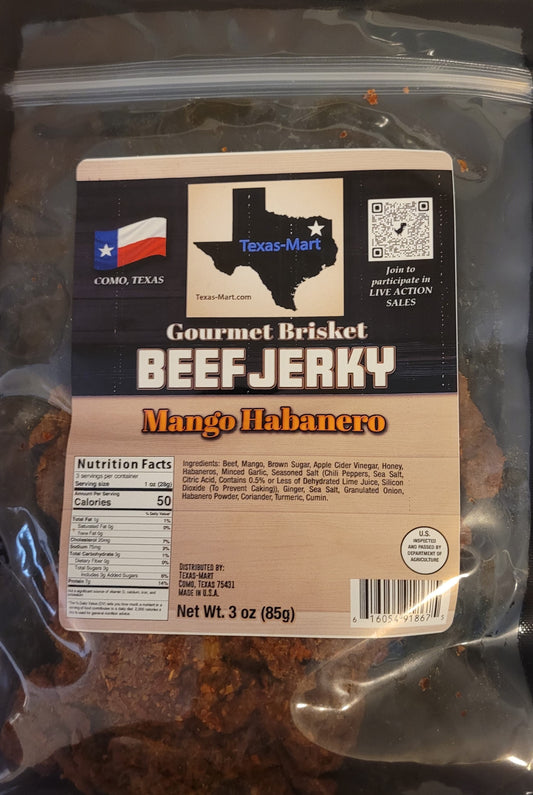 Mango Habenero Gourmet Brisket Beef Jerky