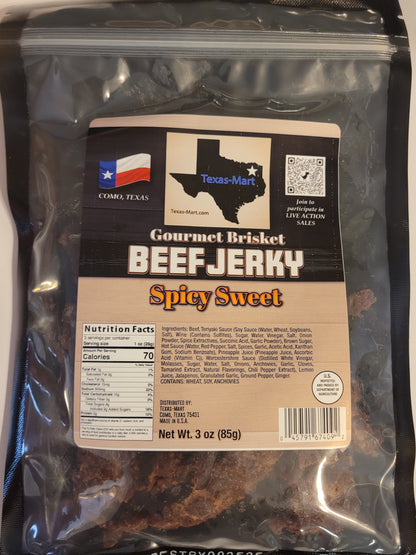 Spicy Sweet Gourmet Brisket Beef Jerky