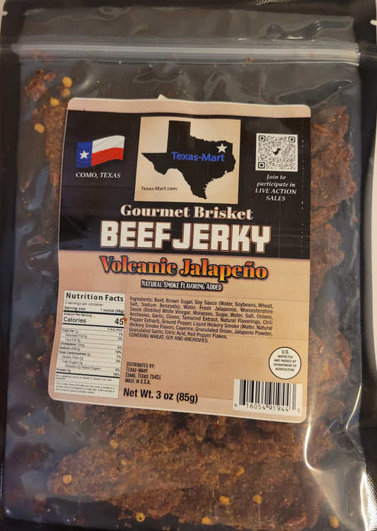 Volcanic Jalepeno Gourmet Brisket Beef Jerky